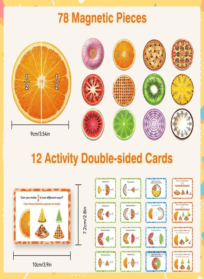 PraxiKidy Magnetic Fraction Tiles & Circles, Bars,Math Manipulatives 2nd, 3rd, 4th, 5th Grade,Fraction Manipulatives for Kids Teachers Demonstration Teaching Homeschool Supplies Classroom Whiteboard - Image 4
